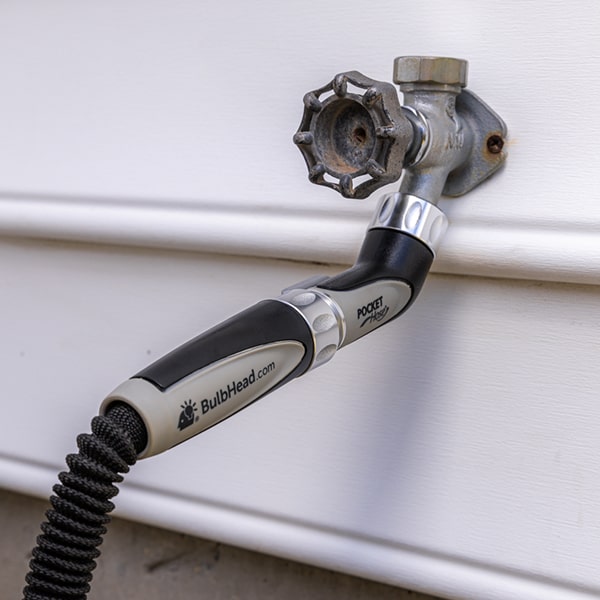 Silver Bullet Elbow Connector installed on spigot