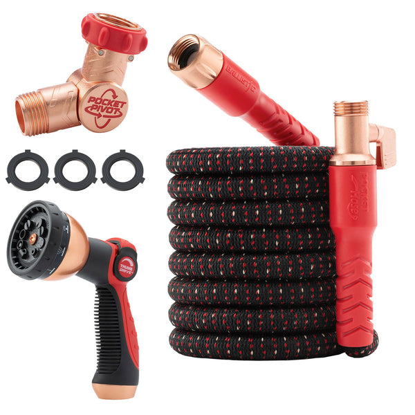 mini coil garden hose with sprayer Pocket Hose Ballistic 75FT