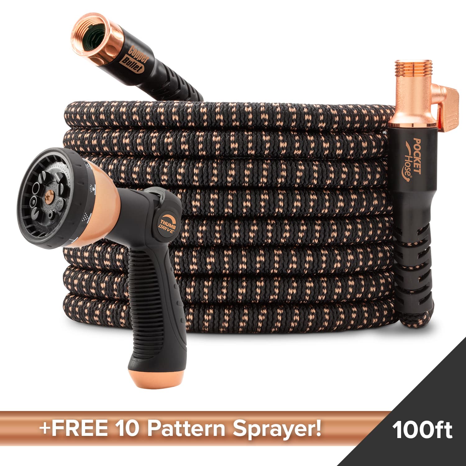 Pocket Hose Copper Bullet 100 Ft