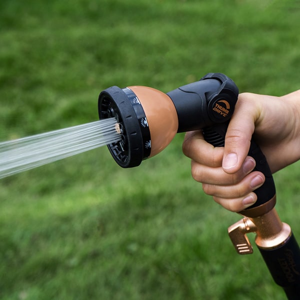  Pocket Hose Copper Bullet With Thumb Spray Nozzle AS-SEEN-ON-TV  Expands to 50 ft, 650psi 3/4 in Solid Copper Anodized Aluminum Fittings  Lead-Free Lightweight No-Kink Garden Hose : Patio, Lawn & Garden