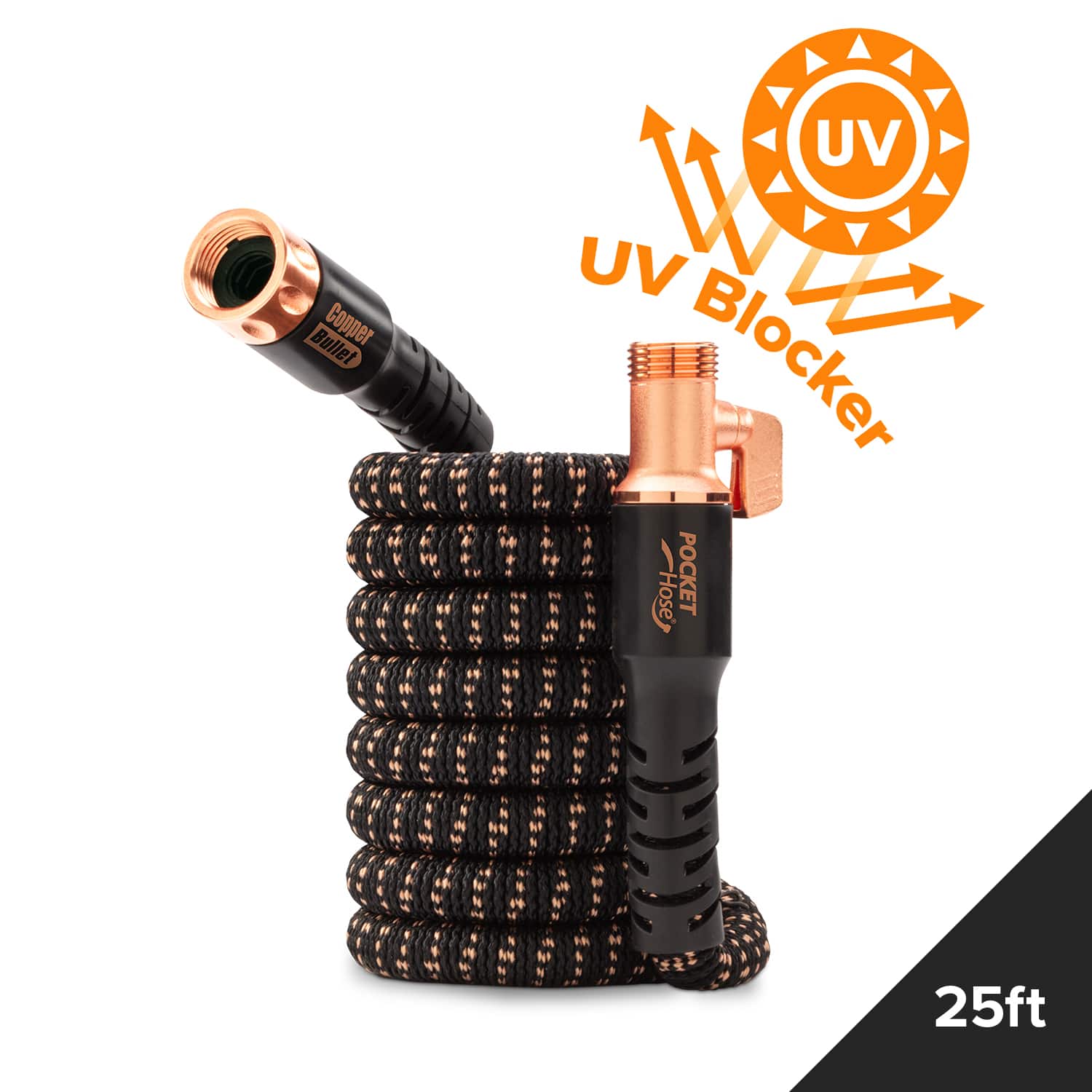 Pocket Hose Copper Bullet 25 Ft with UV Blocker