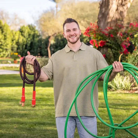 Hose contracted for storage